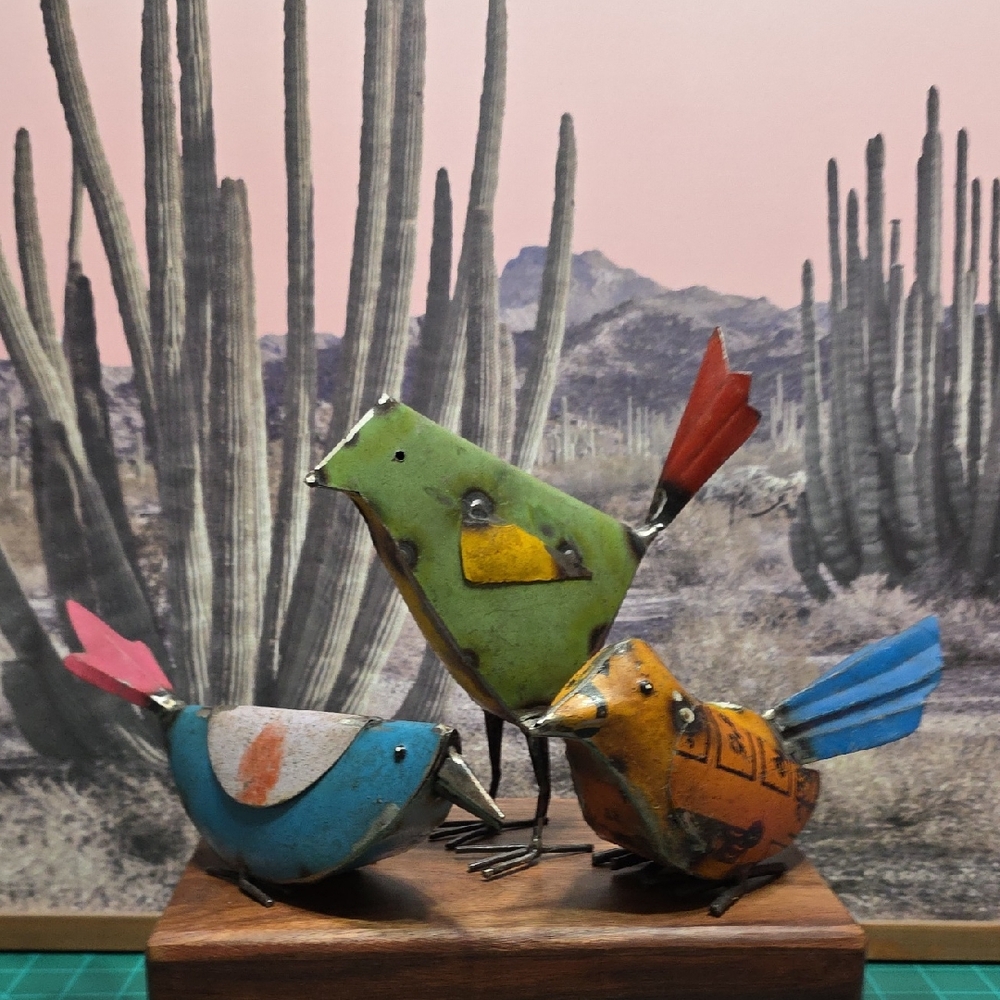 Sundance Colorful Metal Bird Sculptures